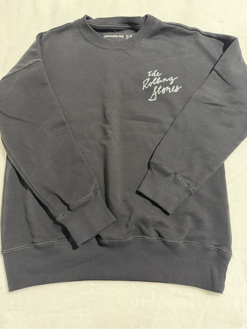 Abercrombie Kids The Rolling Stones Charcoal Crewneck Sweatshirt